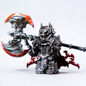 Dark armored hero block figure